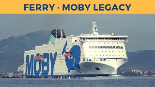 Departure of ferry MOBY LEGACY Olbia Moby Lines [upl. by Dorcy]