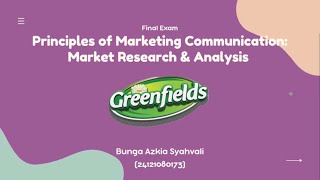 Principles of Marketing Communication Final Exam Market Research amp Analysis [upl. by Gladdie]