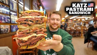 New York PASTRAMI SANDWICH bei Katz Delicatessen [upl. by Eillor]