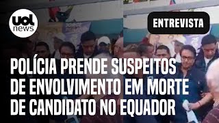 Equador Seis suspeitos de envolvimento em morte de candidato a presidente Villavicencio são presos [upl. by Dulcle]