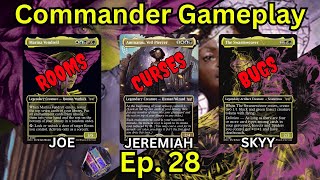 Commander GamePlay Ep28 Marina Vendrell v Aminatou veil piercer curses v The Swarmweaver MTG EDH [upl. by Nevanod]