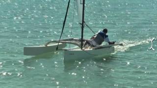 Sail the NINJA  a fast tacking proa in Langebaan [upl. by Yorick293]