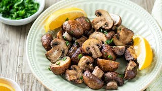 Air Fryer Garlic Mushrooms  Quick amp Delicious [upl. by Alrep]