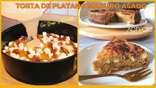 TORTA de PLATANO MADURO ASADO con QUESO y BOCADILLO La Torta de plátano macho maduro más deliciosa [upl. by Nonie]