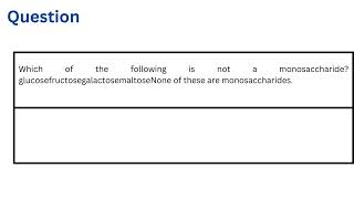 Which of the following is not a monosaccharide [upl. by Emerej983]