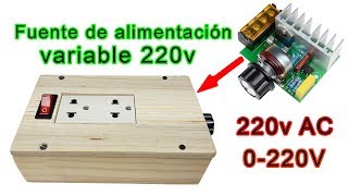 Fuente de alimentación variable 220V regulador de voltaje [upl. by Om]