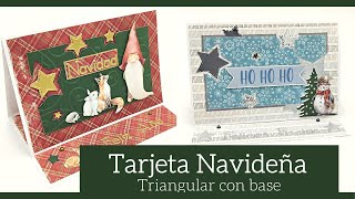 TARJETA NAVIDEÑA CON BASE  TUTORIAL  LLUNA NOVA SCRAP [upl. by Fries774]