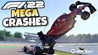 F1 22 MEGA CRASHES 1 [upl. by Cross]