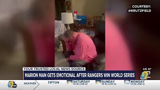 Marion Man goes viral in emotional video after Rangers World Series win [upl. by Freida527]