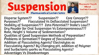 Suspension Definitiontype preparation Stability PreparationL5 PharmacistTayyebOfficial [upl. by Eziechiele]