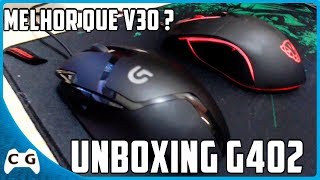 Unboxing Mouse Logitech G402 Hyperion Fury  Melhor Que Motospeed V30 [upl. by Kessia]