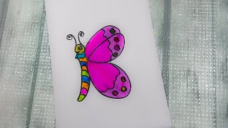 The easiest way to draw a beautiful butterfly [upl. by Lyndsie996]