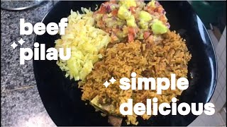 easy homemade beef pilau part 2  my family cant eat this  kachumbari [upl. by Janka]