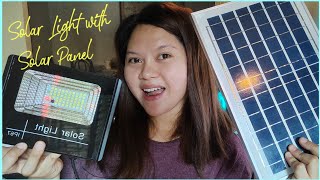 SOLAR LIGHT WITH SOLAR PANEL  Shopee Find  SULIT KAYA [upl. by Llovera466]