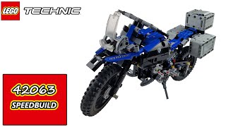 Lego Technic 42063 BMW R 1200 GS Adventure Speed Build [upl. by Atoked236]