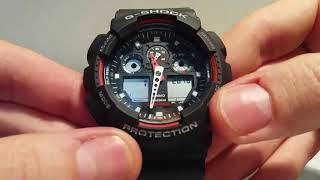 How to set time and date on a GShock 5081 module watch GA100  FULL Guide [upl. by Fafa]