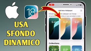 Come USARE lo sfondo dinamico iPhone iOS 18 [upl. by Fanchon424]