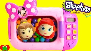 Minnie Mouse Magical Microwave with Disney Princess and Shopkins Surprises [upl. by Fionnula]