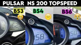 Pulsar NS 200 Generation BS3 VS BS4 VS BS6  TOPSPEED [upl. by Nnyliak]