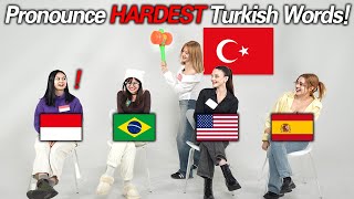 People Try To Pronounce The HARDEST Words In TURKISH l Indonesia USA Brazil Spain Turkey [upl. by Hedwig]