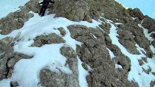 Ferrata Oskar Schuster al Sassopiatto  GoPro Hero 3 [upl. by Airdnahs]