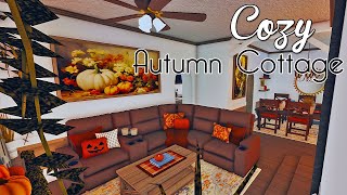 Building a Cozy Autumn Cottage in Bloxburg  Fall House Speed Build [upl. by Fabien945]