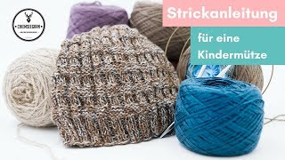 Eine wunderschöne Kindermütze stricken  Birgits Wollmarkt [upl. by Edras]