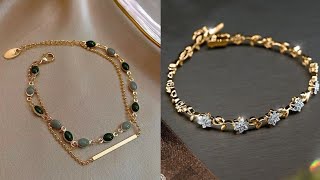 2024 Trending Most Beautiful Gold amp Gemstone Bracelet Design Ideas goldjewellry trending bracelet [upl. by Semajwerdna172]