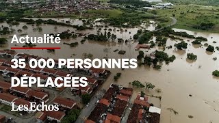 Au Brésil des pluies torrentielles frappent le nordest du pays [upl. by Bocock]