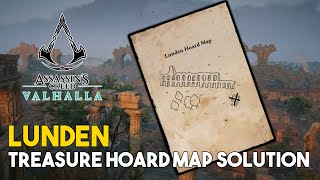 Assassins Creed Valhalla Lunden Treasure Hoard Map Solution [upl. by Llenehc]