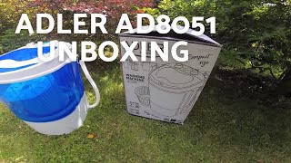 Pralka turystyczna Adler AD8051 unboxing [upl. by Alexio156]