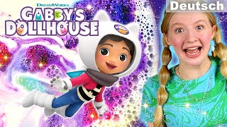 Gabbys Galaxie DIY 🌌 Spa Wissenschaft FarbtropfenLebensmittelkunst 🎨💧  GABBYS DOLLHOUSE [upl. by Sillad476]