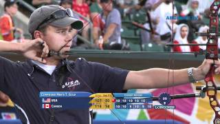 USA v Canada – compound men’s team gold final  Ogden 2011 Archery World Cup stage 3 [upl. by Okeim]