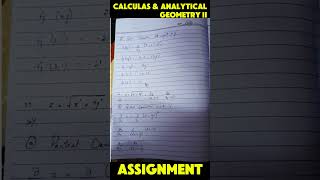 Calculus and Analytical Geometry  II  Chapter 13 Assignment Part9 calculus calculusandanalysis [upl. by Mcclary]