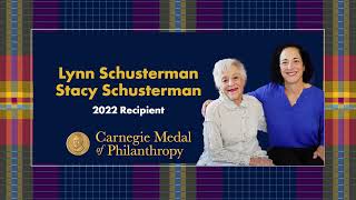 Lynn Schusterman and Stacy Schusterman Accept 2022 Carnegie Medal of Philanthropy [upl. by Ambrosine]