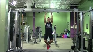 Eccentric or Negative Pull Up  HASfit Back Exercise Demonstration  Negative Exercises [upl. by Nahsed]