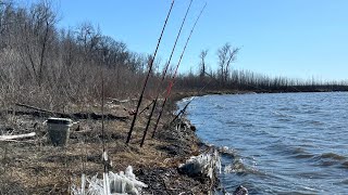 COLD FRONT CATFISHING Below Freezing [upl. by Aifos]