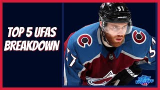 Free Agency Top 5 Available UFAs  Daily Faceoff Live [upl. by Ahsienek253]