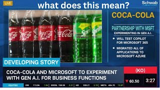 CocaColas KO Generative AI Partnership with Microsoft MSFT This changes everything [upl. by Eliza]