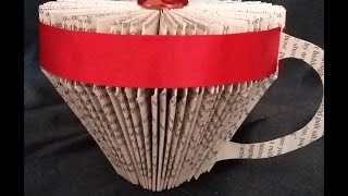 Book folding Tea cup [upl. by Aniryt846]