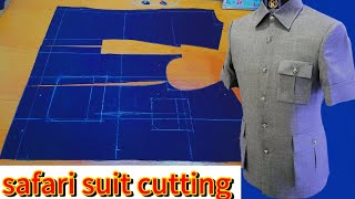 How to cut a DOUBLE VENT SAFARI SUITeasiest methodsafarisuitdesign safarisuitmensfashion [upl. by Acirrehs]