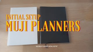 2025 muji view all and weekly horizontal planner initial setup [upl. by Nosyt]