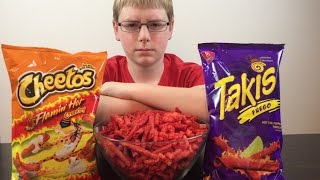 Hot Cheetos vs Takis Drop Test [upl. by Limak]