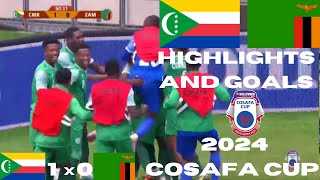 Comoros vs Zambia 10  Highlights and Goals  3nd Round  Group B  2024 COSAFA Cup [upl. by Bridge]