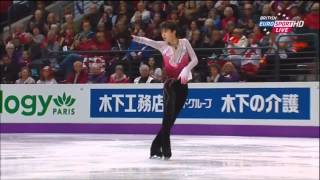 Yuzuru Hanyu World2013 FP with British Eurosport [upl. by Worra]