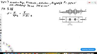 Bspl 751 b Lochleibungsdruck berechnen [upl. by Salokkin415]