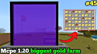 120 Easy Gold Farm In Minecraft Pocket Edition  Minecraft Pe Survival Series 45 [upl. by Annayr712]