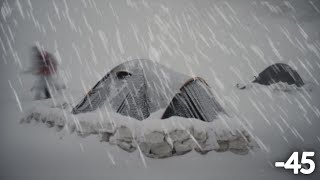 EXTREME 45° Solo Camping 4 Days  Snowstorm amp Solo Winter Camp in a BLIZZARD [upl. by Edylc5]