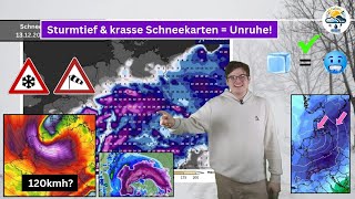 OHA Schnee bis ins Flachland Sturmtief zum 2ten Advent Extreme Schneekarten machens Spannend [upl. by Anner]