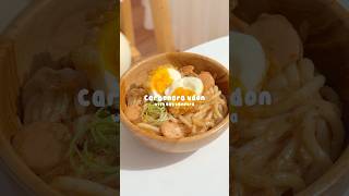 carbonara udon with egg tempura [upl. by Gnep]